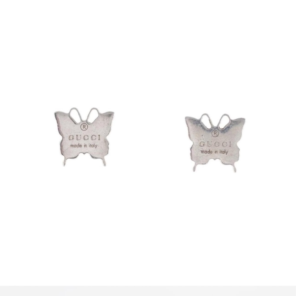 Gucci Silver Butterfly Earrings